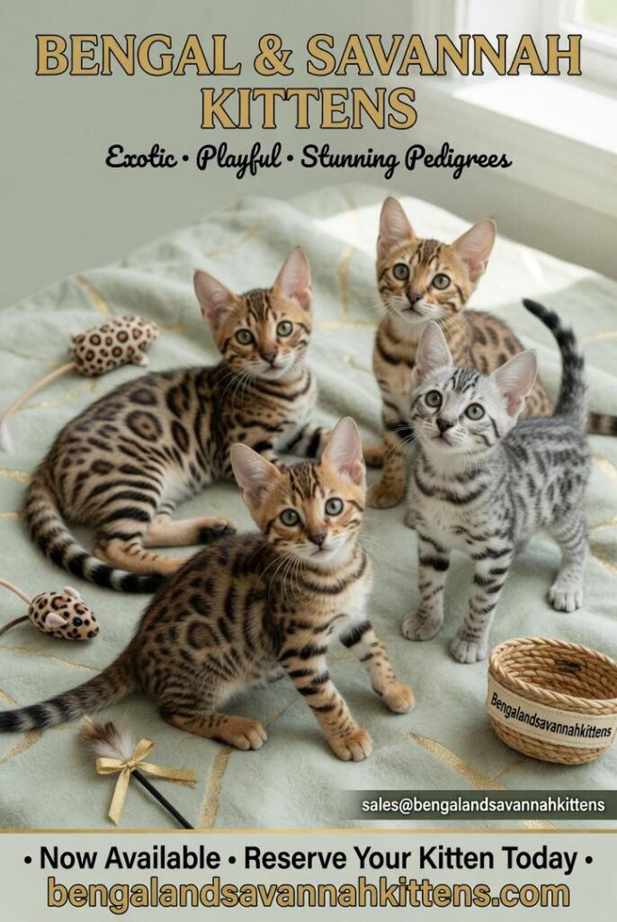 bengal and savannah kittens